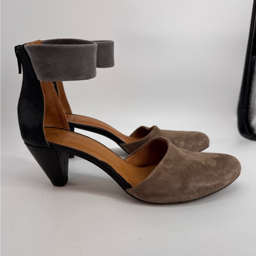 Coclico Jagus Heel Suede Sling Back Leather Block Heel